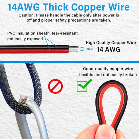 كابل تمديد طاقة صغير Starlink 14AWG، IP65 مقاوم للماء تيار مستمر 5.5 مم × 2.1 مم ذكر إلى سلك سلك عاري لتركيب المركبات خارج الشبكة (3.2 قدم) in Kuwait