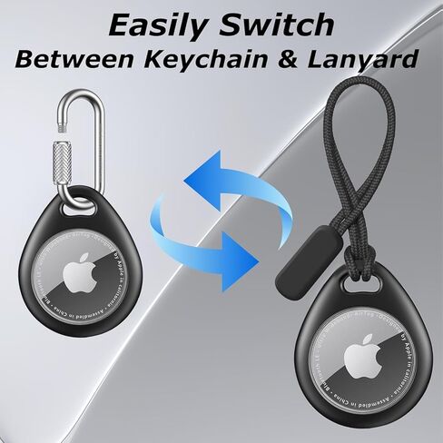 حامل علامات هوائية مكون من 4 عبوات لجهاز Apple Air Tag الجيل الثاني (2026) والجيل الأول، حافظة Airtag مع سلسلة مفاتيح مضادة للفقد، حافظة علامات هوائية من مادة TPU مقاومة للماء والصدمات، ملحقات AirTag واقية متعددة الألوان in Kuwait