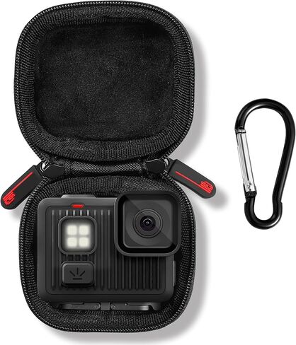 STARTRC VCR Carrying Case for gopro Hero 4K/ Lit Hero Accessories Hard Shell PU Cover Protection Storage MINI Bag Travel Portable Cases with Carabiner Action Camera in Kuwait