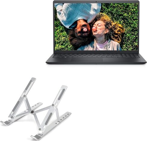 حامل وحامل BoxWave متوافق مع Dell Inspiron 15 3511 (15.6 بوصة) - حامل QuickSwitch صغير الحجم، حامل قابل للطي متعدد الزوايا قابل للطي - فضي معدني in Kuwait