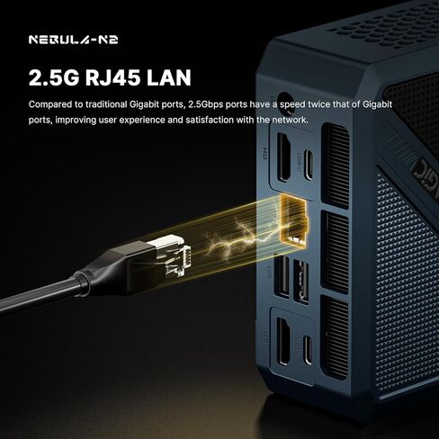 N2 PRO AMD Ryzen 7 6800H (Up to 4.7GHz) Gaming Mini PC, 32GB Dual DDR5 512GB PCIe SSD， Quad 4K Display/2.5 Gigabit LAN/Wi-Fi 6E/BT 5.2/11 Pro OS /8K USB4 in Kuwait