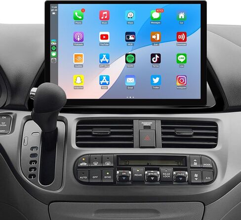 Leadfan Car Radio for Honda Odyssey 2005 2006 2007 2008 2009 2010 with Carplay Android Auto, 10.1inch Screen Car Radio for Odyssey GPS Navigation WiFi BT FM RDS Backup Camera in Kuwait