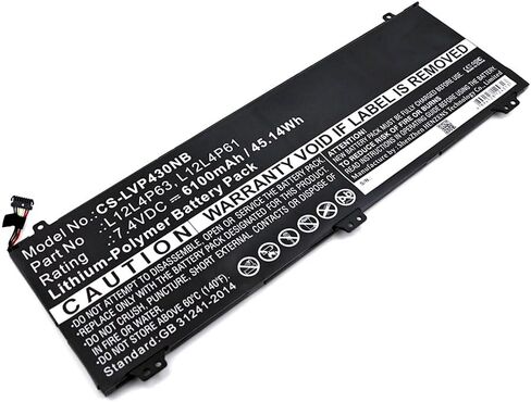 Replacement Battery for Lenov'o IdeaPad U330,IdeaPad U330 Touch,IdeaPad U330p,IdeaPad U330t,IdeaPad U430,IdeaPad U430 Touch,IdeaPad U430p,U330 Touch,PN:L12L4P61,L12L4P63,L12M4P61,6100mAh in Kuwait