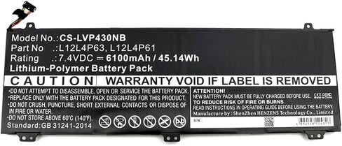 Replacement Battery for Lenov'o IdeaPad U330,IdeaPad U330 Touch,IdeaPad U330p,IdeaPad U330t,IdeaPad U430,IdeaPad U430 Touch,IdeaPad U430p,U330 Touch,PN:L12L4P61,L12L4P63,L12M4P61,6100mAh in Kuwait