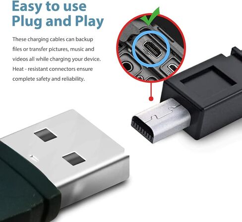 Camera Cable Data Transfer Cord Compatible with Panasonic Lumix DMC-FZ18, DMC-FZ48, DMC-FZ150, DMC-TZ36, DMC-TZ37, DMC-TZ50, DMC-LS80, DMC-LS85, DMC-LS86 Camera (6.6ft) in Kuwait
