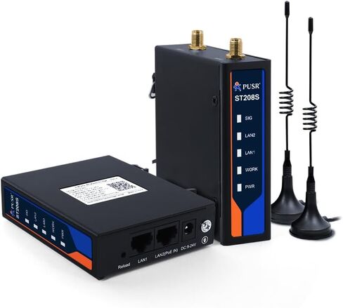 2 Piece 2.4 GHz Point to Point/Multipoint Wireless Bridge Plug and Play Qualcomm Solution Up to 500 M IP30 Waterproof Industrial Application External Antenna ST208S in Kuwait