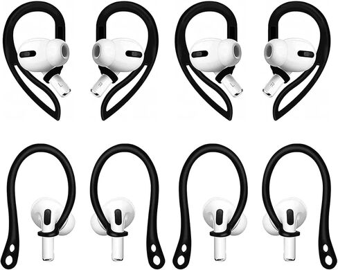 خطافات أذن ALXCD متوافقة مع AirPods Pro 3 الجيل الثالث 2025 الجديدة، زوجان من خطافات الأذن المطاطية الناعمة المضادة للانزلاق وقابلة للتعديل، زوجان من خطافات الأذن السيليكون، متوافقة مع AirPods Pro 3 2+2 زوج أبيض in Kuwait