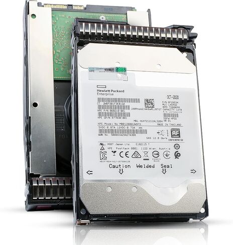 HP 12TB 7200 RPM SAS 12Gb/s 512e 3.5in Enterprise Hard Drive BL420c BL460c DL120 DL160 DL180 DL320e DL360 DL380 ML110 ML150 ML310e ML350 SL200t SL250 MB012000JWDFD 868210-001 G8 (Renewed) in Kuwait