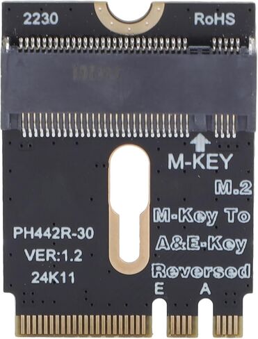 M.2 Nvme SSD Adapter Card Stable Performance Easy Installation Wide Compatibility for Nvme SSD with M.2 A and E WiFi, and Screws Included in Kuwait