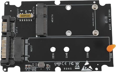 ciciglow M.2 NGFF & MSATA SSD إلى بطاقة المحول مع تثبيت لولبي، مناسبة لأحجام SSD المختلفة، لمستخدمي WindowsLinux in Kuwait