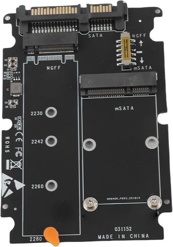 ciciglow M.2 NGFF & MSATA SSD إلى بطاقة المحول مع تثبيت لولبي، مناسبة لأحجام SSD المختلفة، لمستخدمي WindowsLinux in Kuwait