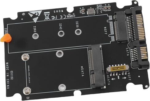 ciciglow M.2 NGFF & MSATA SSD إلى بطاقة المحول مع تثبيت لولبي، مناسبة لأحجام SSD المختلفة، لمستخدمي WindowsLinux in Kuwait