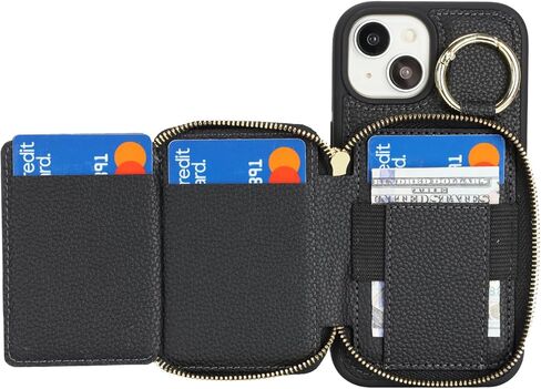 Compatible with iPhone 17 Pro Max Wallet Case with Card Holder,for iPhone 17 Pro Max Phone case Wallet with Zipper with Slot Kickstand Stand Case for Women 5G 6.9 Inch-Orange in Kuwait