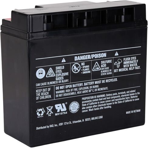 Interstate Batteries 12V 18Ah Battery (SLA1116) Sealed Lead Acid Rechargeable SLA AGM (Nut & Bolt) Solar Power, Generators, Medical Devices, Fences in Saudi Arabia