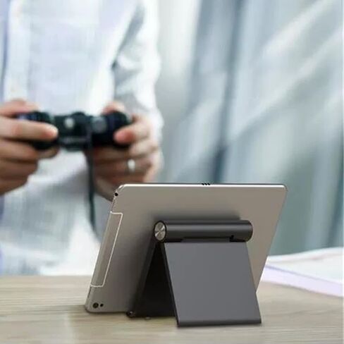 Adjustable Foldable Tablet & Phone Stand - Universal Holder Compatible with Most iPads & Smartphones, Portable Desk Accessory for Home & Office in Kuwait