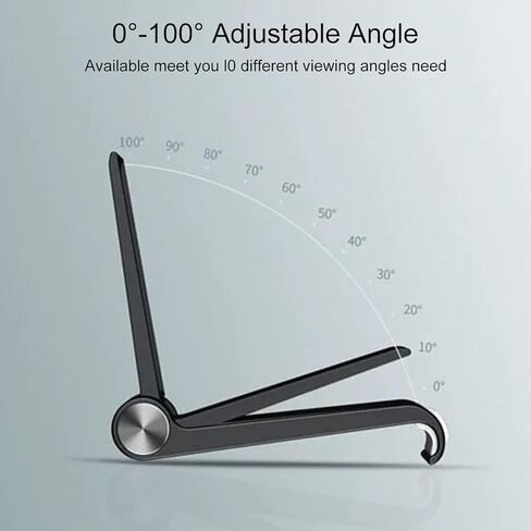 Adjustable Foldable Tablet & Phone Stand - Universal Holder Compatible with Most iPads & Smartphones, Portable Desk Accessory for Home & Office in Kuwait