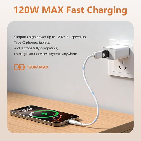 12 حزمة محول USB C إلى USB3.1 بسرعة 10 جيجابت في الثانية/120 وات، محول من النوع C ذكر إلى USB أنثى للهواتف الذكية والكمبيوتر الشخصي والكمبيوتر المحمول والكمبيوتر اللوحي ولوحة المفاتيح (أسود، 12 حزمة) in Kuwait