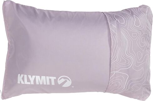 KLYMIT Drift Camping Pillow | Lightweight, Travel Head Rest for Sleep Filled with Shredded Memory Foam, Reversible Outer Cover for Extended Use, Regular Size — Orchid in Kuwait