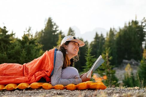 KLYMIT Drift Camping Pillow | Lightweight, Travel Head Rest for Sleep Filled with Shredded Memory Foam, Reversible Outer Cover for Extended Use, Regular Size — Orchid in Kuwait