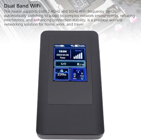 Portable 5G Mobile WiFi Hotspot for Stable Dual Band Connection with Longlasting Battery and Wide Compatibility for International Travel in Kuwait