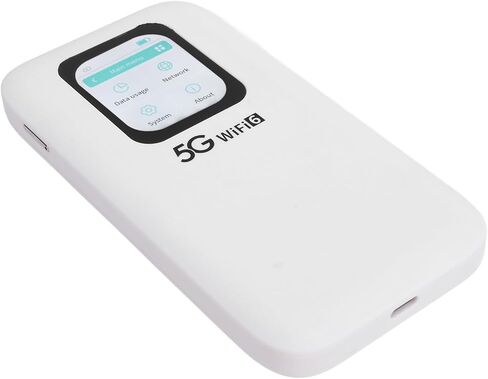 Cryfokt 5G WiFi 6 نقطة اتصال متنقلة، جهاز WiFi محمول مع بطارية 7100 مللي أمبير في الساعة وشاشة تعمل باللمس 2.01 بوصة، 5.4 × 2.8 × 0.6 بوصة، يدعم ما يصل إلى 16 جهازًا للسفر في آسيا وأوروبا in Kuwait