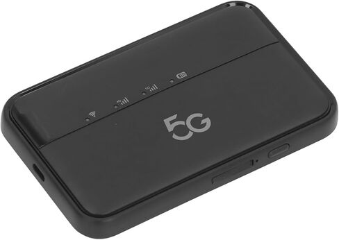 نقطة اتصال متنقلة Zunate 5G WiFi6 للسفر، جهاز توجيه لاسلكي محمول ببطارية 10000 مللي أمبير في الساعة يدعم 16 جهازًا مع فتحة بطاقة SIM نانو واتصال USB من النوع C in Kuwait