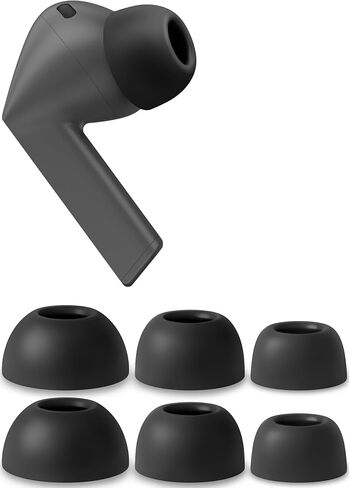 Geiomoo Silicone Ear Tips for Samsung Galaxy Buds 3 FE, Replacement Eartips Earbuds Earpads (Black,L/M/S) in Kuwait