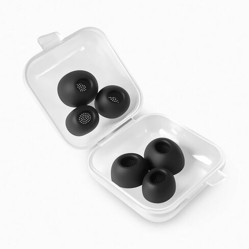 Geiomoo Silicone Ear Tips for Samsung Galaxy Buds 3 FE, Replacement Eartips Earbuds Earpads (Black,L/M/S) in Kuwait