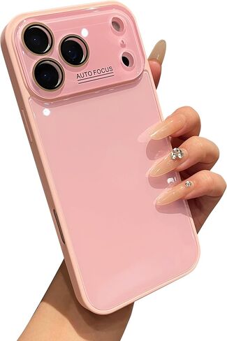 جراب حماية كريستالي للكاميرا بلون ثابت متوافق مع حافظة iPhone (وردي، iPhone 17 Pro Max) in Kuwait