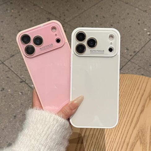 جراب حماية كريستالي للكاميرا بلون ثابت متوافق مع حافظة iPhone (وردي، iPhone 17 Pro Max) in Kuwait