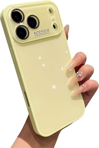 جراب حماية كريستالي للكاميرا بلون ثابت متوافق مع حافظة iPhone (وردي، iPhone 17 Pro Max) in Kuwait