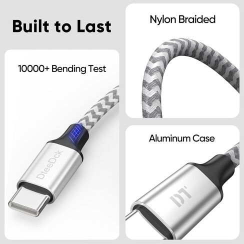 USB C Cable 15 ft Extra Long, USB A to USB C 18W Fast Charging Cables, 480Mbps Speed C Port Charger Braided Cord for iPhone 17/16/15 Galaxy S25-S20 iPads Tablets Security Camera Xbox PS5 Controller in Kuwait