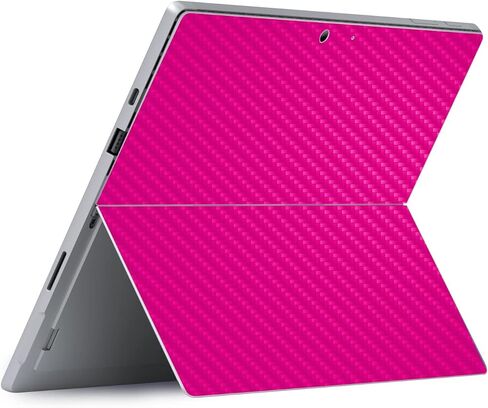 غلاف من ألياف الكربون MightySkins متوافق مع Microsoft Surface Pro 8 - وردي فاقع صلب | غطاء ملتف واقٍ ومتين وفريد ​​من نوعه من الفينيل | من السهل تطبيق تغيير الأنماط | صنع في الولايات المتحدة الأمريكية in Kuwait