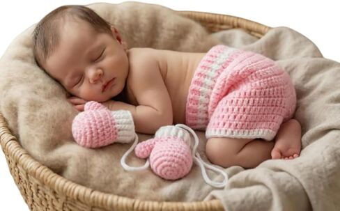 Newborn Photography Props Baby Boy Crochet Boxing Newborn Picture Outfit in Saudi Arabia