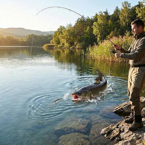 Multi-Species Killer Fishing Lures for Bass Trout Perch Pike Carp - Glow-in-the-Dark Multi Jointed Swimbaits with Bionic Texture, Water Movement Noise Attraction, Freshwater Lifelike Fishing Lures Kit in Kuwait