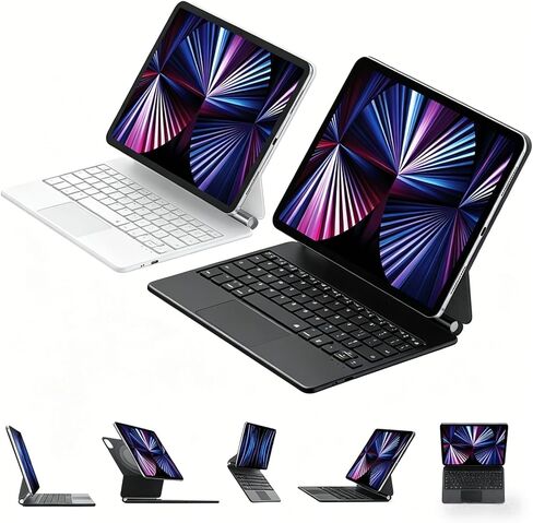 Magic Keyboard Case for iPad mini 7 (A17 Pro)/Mini 6, Magnetic Floating Cantilever Stand with Trackpad Backlit Keyboard Case for iPad mini 7th(2024)/6th (2021) Generation，Black in Kuwait