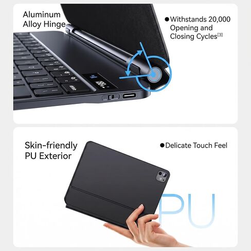 Magic Keyboard Case for iPad mini 7 (A17 Pro)/Mini 6, Magnetic Floating Cantilever Stand with Trackpad Backlit Keyboard Case for iPad mini 7th(2024)/6th (2021) Generation，Black in Kuwait