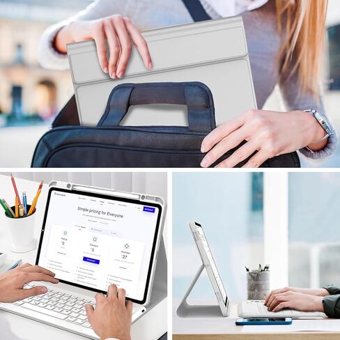 حافظة لوحة مفاتيح WINCHKING لجهاز iPad Pro 13 بوصة (M4) 2024، لوحة مفاتيح لاسلكية مغناطيسية قابلة للفصل، غطاء واقٍ ذكي لجهاز iPad مع حامل أقلام لجهاز iPad Pro 13 بوصة (M4)، رمادي فاتح in Kuwait