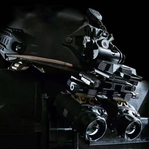 Nvg Mount Dovetail Mount، نظارات رؤية ليلية معدنية على شكل ذراع J، حامل نظارات رؤية ليلية من الألومنيوم الجديد، محول حامل نظارات الرؤية الليلية Pvs-14، للتخييم والاستكشاف في الهواء الطلق (اللون: أسود) in Kuwait
