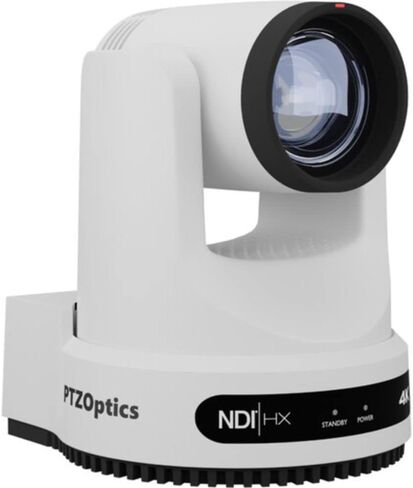 PTZOptics Move 4K SDI/HDMI/USB/IP PTZ Camera with 12x Optical Zoom (White) Bundle with HuddleCamHD HCM-1 Small Universal Wall Mount Bracket (White) and 5-Pack Cleaning Wipes in Kuwait