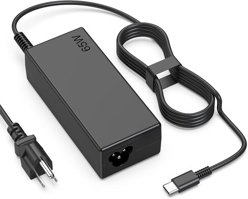 شاحن Chromebook 65 وات USB من النوع C متوافق مع HP وAcer وAsus وDell وLenovo وSamsung وGoogle Laptops وشاحن الكمبيوتر وسلك الطاقة من النوع C in Kuwait