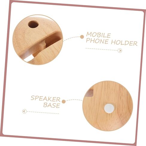 IMIKEYA Desktop Smartphone Stand Wooden Cellphone Holder Sound Amplifying Phone Stand in Kuwait