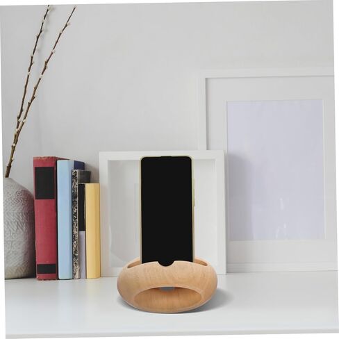 IMIKEYA Desktop Smartphone Stand Wooden Cellphone Holder Sound Amplifying Phone Stand in Kuwait