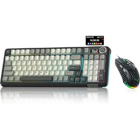SOLAKAKA A99 Pro وSM900، مجموعة لوحة مفاتيح وماوس لاسلكية للألعاب (A99 Pro Black & SM900 Black) in Kuwait