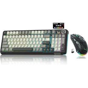 SOLAKAKA A99 Pro وSM600، مجموعة لوحة مفاتيح وماوس لاسلكية للألعاب (A99 Pro Black & SM600 Black) in Kuwait