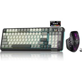 SOLAKAKA A99 Pro وSM809، مجموعة لوحة مفاتيح وماوس لاسلكية للألعاب (A99 Pro Black & SM809 Black) in Kuwait