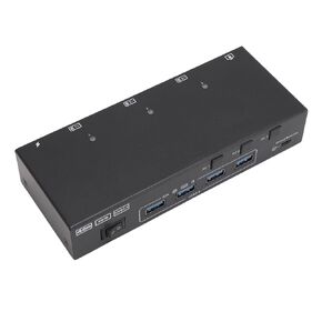 محول KVM لواجهة الوسائط المتعددة عالية الدقة من SUNGOOYUE، محول USB 3.0 لـ 3 أجهزة كمبيوتر وشاشتين 4K عند 60 هرتز، مع وضع عرض ممتد أو مكرر، لـ (قابس الولايات المتحدة) in Kuwait