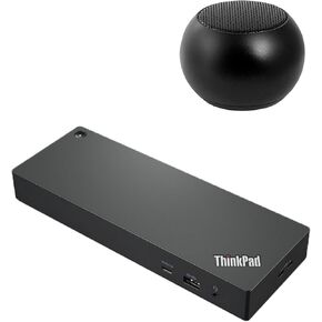 Lenovo ThinkPad Thunderbolt 4 Workstation Dock 230W 4K Support, HDMI, USB-C, DisplayPort, Bundled with Bluetooth Mini U Speaker with Built-in Mic, 4 Hour Playback in Saudi Arabia