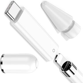 3 عبوات من الملحقات لقلم Apple Pencil 1st، USB C لمحول شحن Lightning لقلم Apple 1st Gen لجهاز iPad A16 10 11، غطاء بديل للغطاء العلوي المغناطيسي، طرف قلم ذو نقاط دقيقة لجيل iPencil 1 in Kuwait