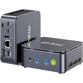 GMKtec Mini PC Ryzen 5 3500U (Beats N150) 16GB 256GB SSD 2.5GbE NIC LAN Office Home Desktop Computers، شاشة ثلاثية 4K، WiFi، BT، USB-C، DP Nucbox G10 أسود in Kuwait